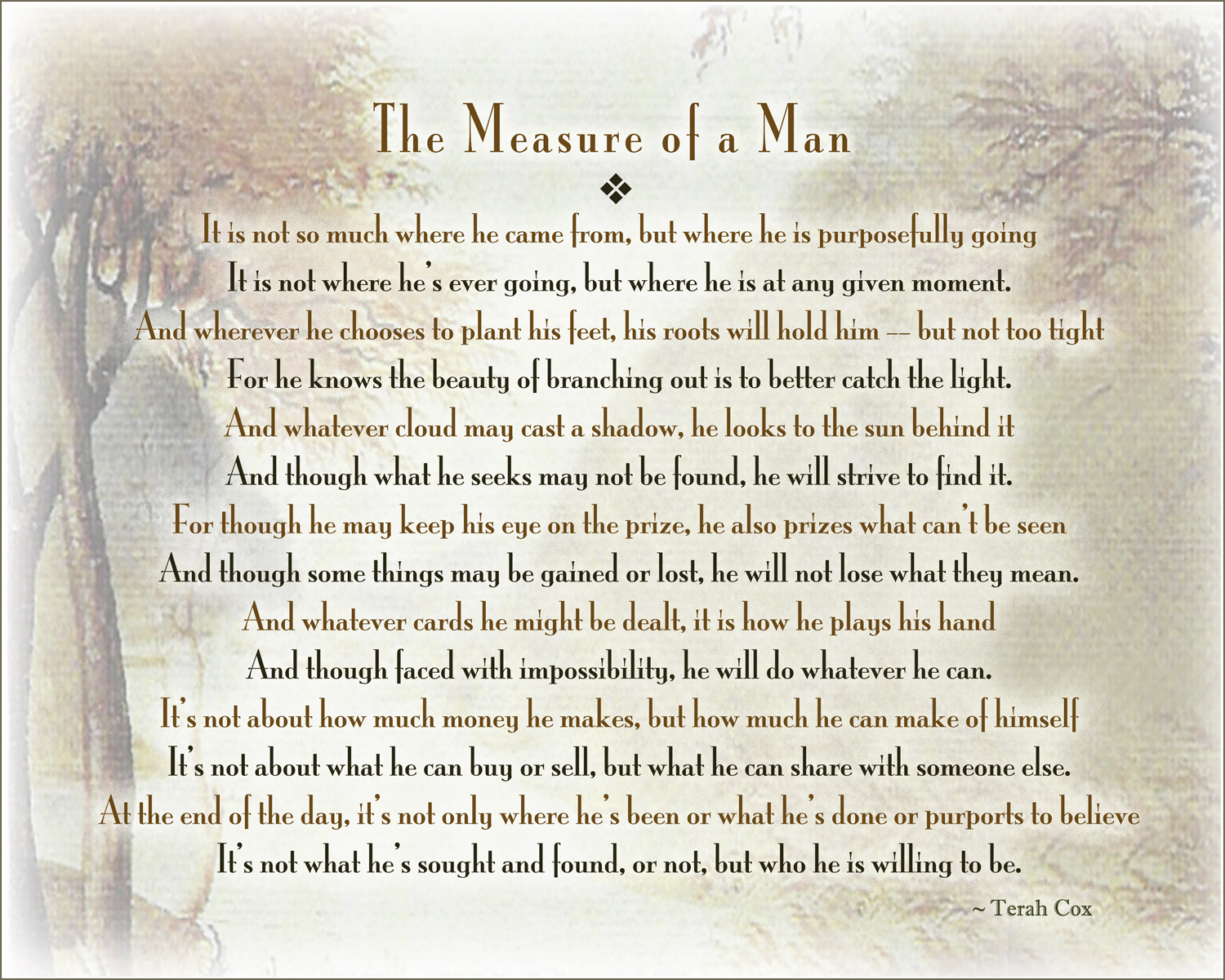 the measure of a man poem