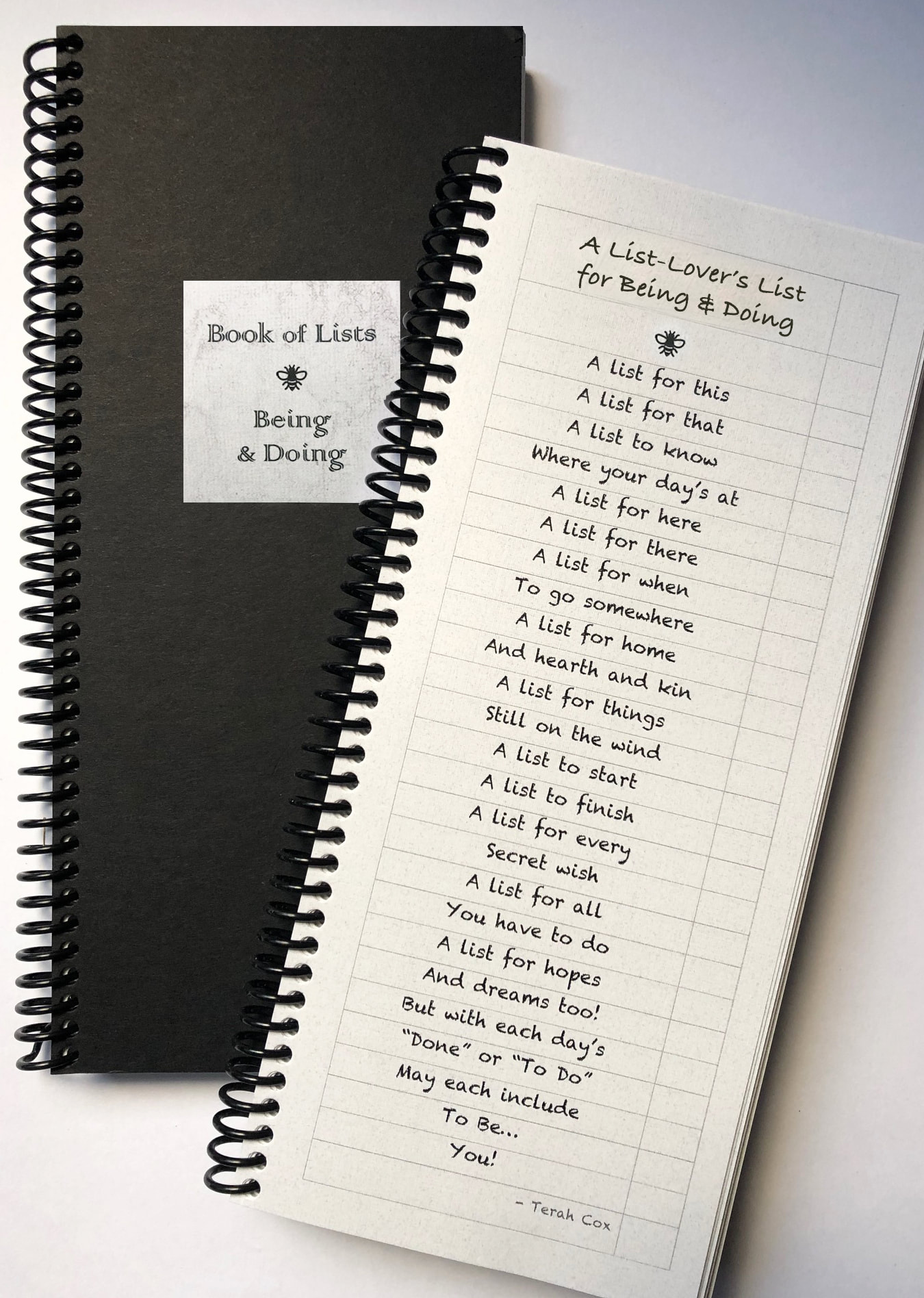 BOOK OF LISTS for BEING & DOING by Terah Cox